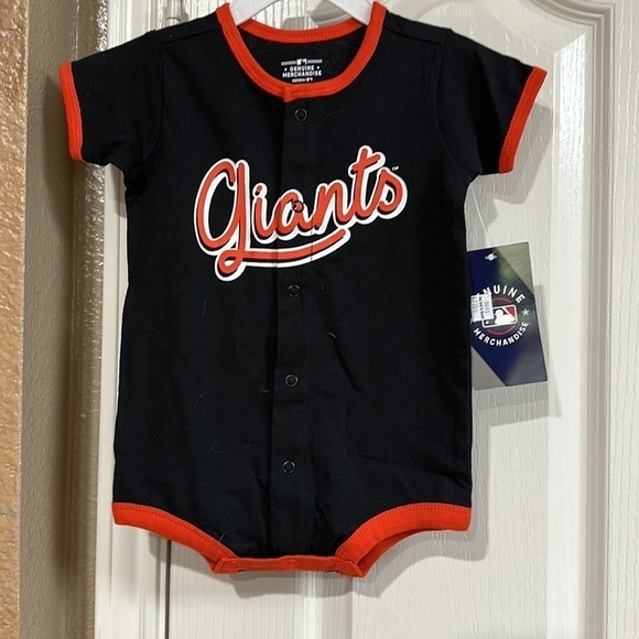 Mlb San Francisco Giants Infant Power Hitter Romper Black 12 mo.s Licensed NWT - Picture 4 of 7